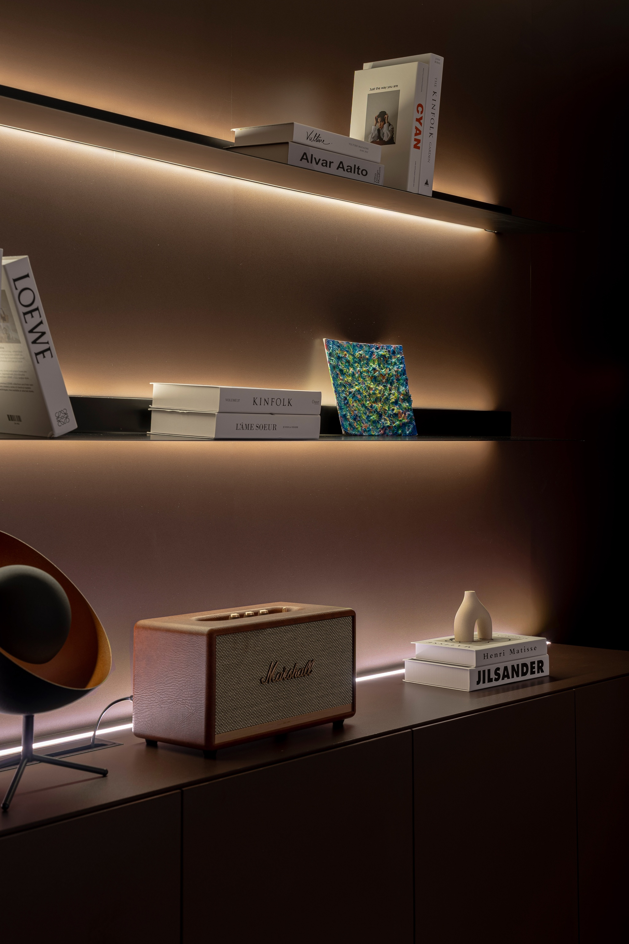Modern luxury shelf, minimal interior design, Danau Villa, Malaysia