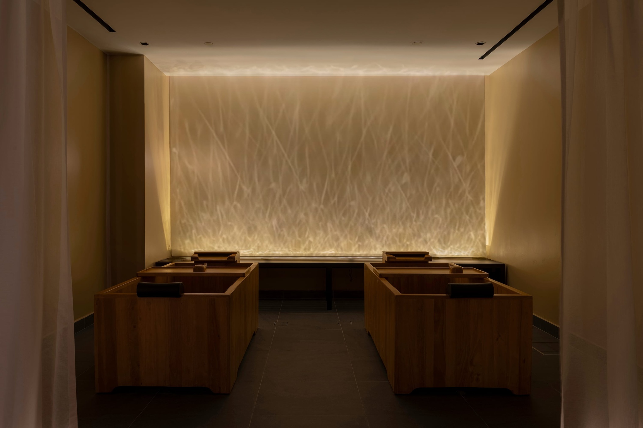 Minimal spa soak tub room, ambient lighting, interior design, Oriental Spa, Kuala Lumpur